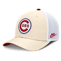 Men's Nike  Natural Chicago Cubs Cooperstown Collection Dri-FIT Rise Trucker Adjustable Hat