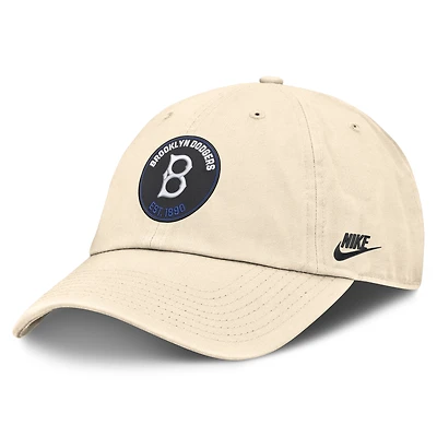 Men's Nike Natural Brooklyn Dodgers Cooperstown Collection Club Adjustable Hat