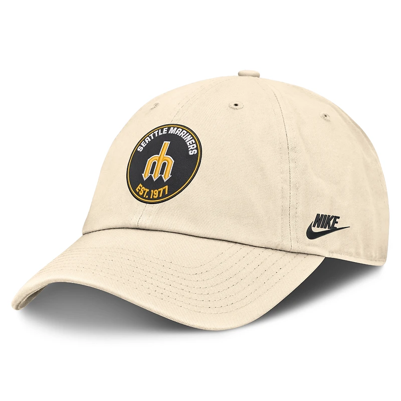 Men's Nike Natural Seattle Mariners Cooperstown Collection Club Adjustable Hat