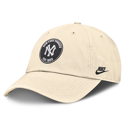 Men's Nike Natural New York Yankees Cooperstown Collection Club Adjustable Hat