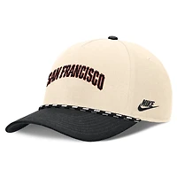 Men's Nike Natural/Black San Francisco Giants Cooperstown Collection Rise Adjustable Hat