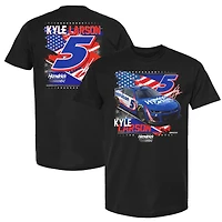 Men's Hendrick Motorsports Team Collection Black Kyle Larson HendrickCars.com Patriotic Car T-Shirt
