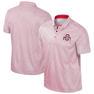Men's Colosseum Scarlet Ohio State Buckeyes Big & Tall Marty Rival Polo