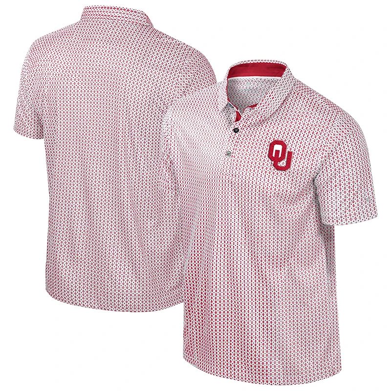 Men's Colosseum Crimson Oklahoma Sooners Big & Tall Marty Rival Polo