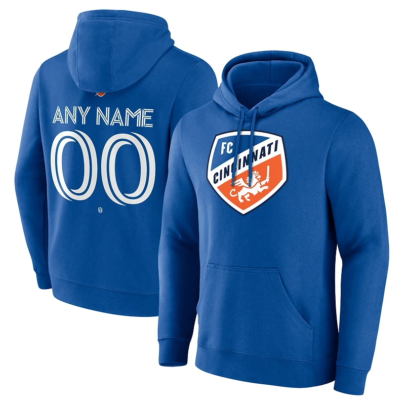 Men's Royal FC Cincinnati Custom Team Authentic Pullover Hoodie