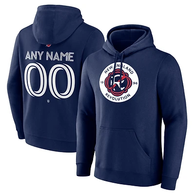 Men's Navy New England Revolution Custom Team Authentic Pullover Hoodie