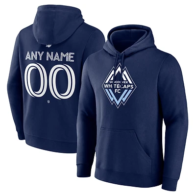 Men's Navy Vancouver Whitecaps FC Custom Team Authentic Pullover Hoodie