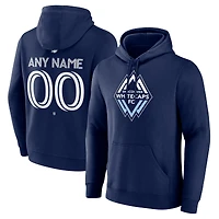 Men's Navy Vancouver Whitecaps FC Custom Team Authentic Pullover Hoodie