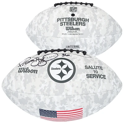 Jerome Bettis Pittsburgh Steelers Autographed 2024 Salute To Service Wilson Football
