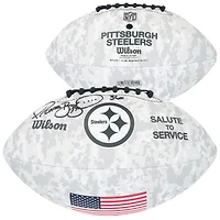 Jerome Bettis Pittsburgh Steelers Autographed 2024 Salute To Service Wilson Football