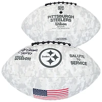 Joe Greene Pittsburgh Steelers Autographed 2024 Salute To Service Wilson Football with "HOF 87" Inscription