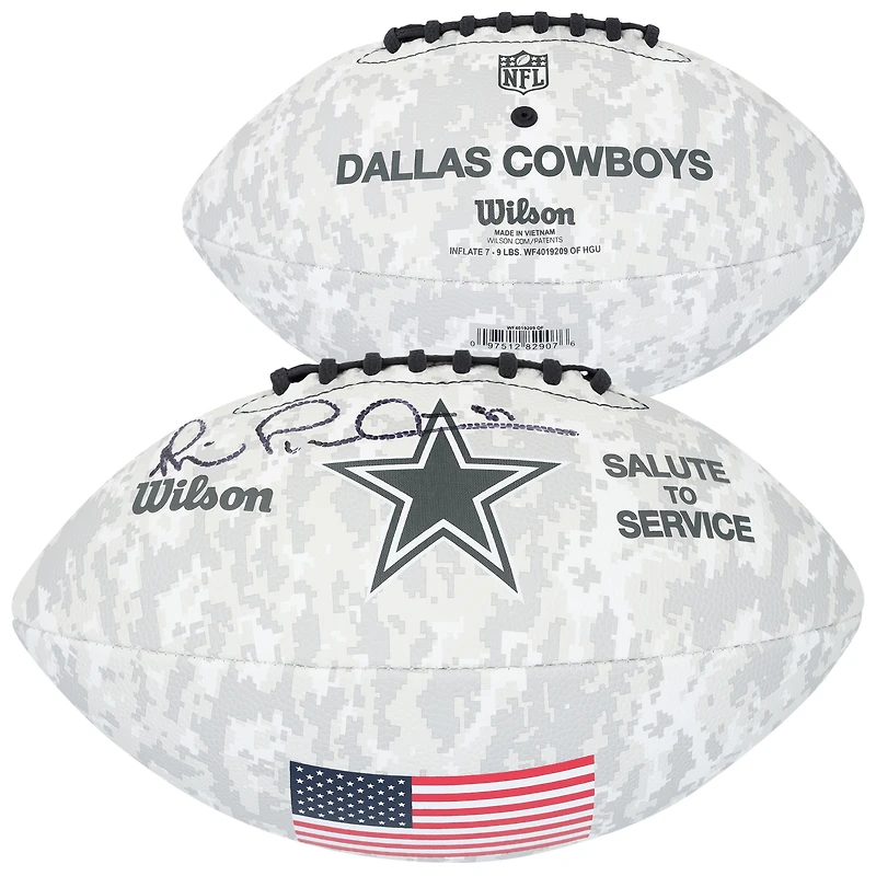Michael Irvin Dallas Cowboys Autographed 2024 Salute To Service Wilson Football