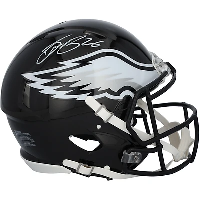 Saquon Barkley Philadelphia Eagles Autographed Riddell Black Alternate Speed Authentic Helmet
