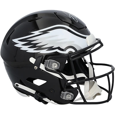 Saquon Barkley Philadelphia Eagles Autographed Riddell Black Alternate Speed Flex Authentic Helmet