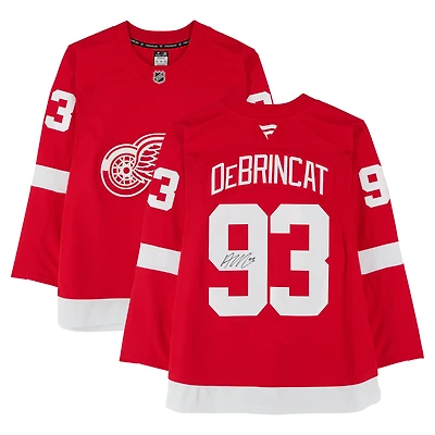 Alex DeBrincat Detroit Red Wings Autographed Red Fanatics Premium Jersey
