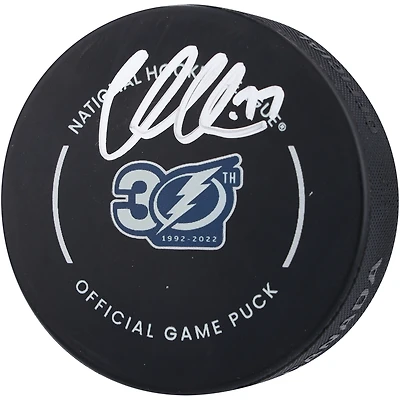 Victor Hedman Tampa Bay Lightning Autographed 30th Anniversary Official Game Puck