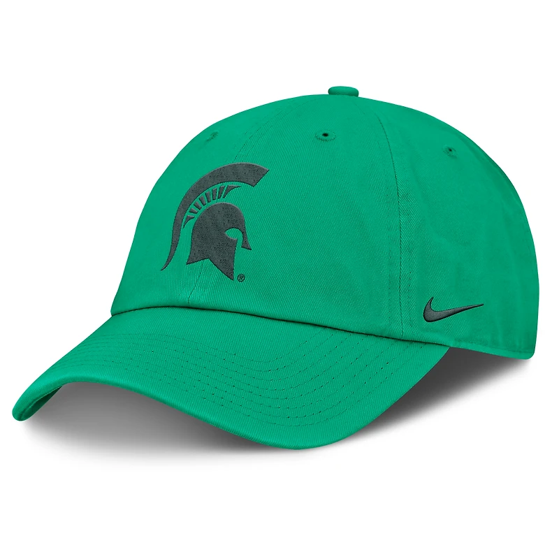 Men's Nike Green Michigan State Spartans Club Campus Adjustable Hat