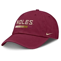 Men's Nike Garnet Florida State Seminoles Club Campus Adjustable Hat