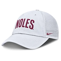 Men's Nike White Florida State Seminoles Club Campus Trucker Adjustable Hat
