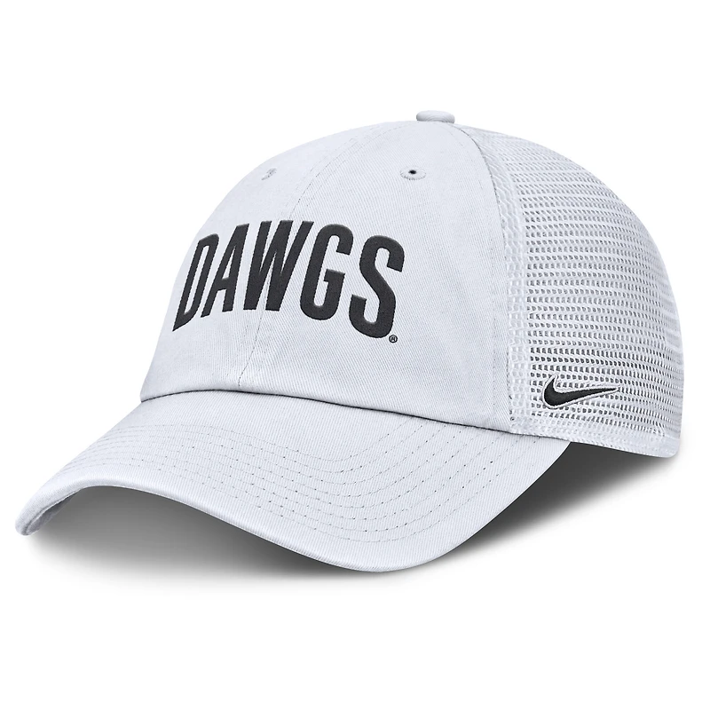 Men's Nike White Georgia Bulldogs Club Campus Trucker Adjustable Hat