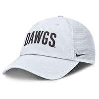 Men's Nike White Georgia Bulldogs Club Campus Trucker Adjustable Hat