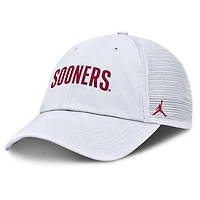 Men's Jordan Brand White Oklahoma Sooners Club Campus Trucker Adjustable Hat
