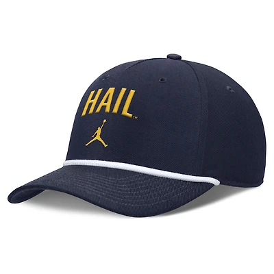 Men's Jordan Brand Navy Michigan Wolverines Rise Campus Adjustable Hat