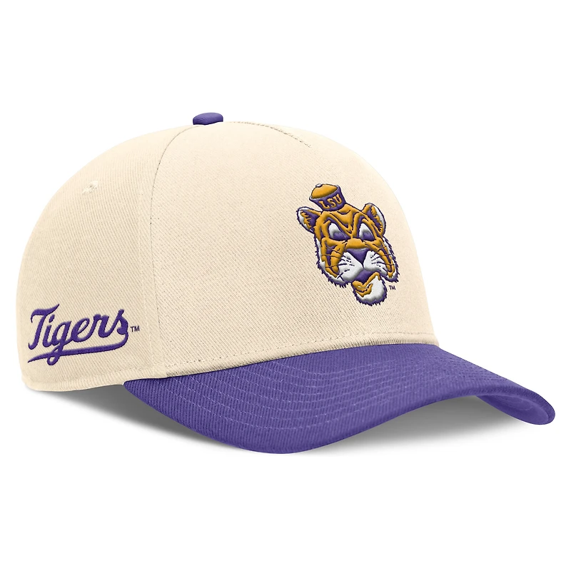 Men's Nike Natural/Purple LSU Tigers Academic Rise Dri-FIT Adjustable Hat