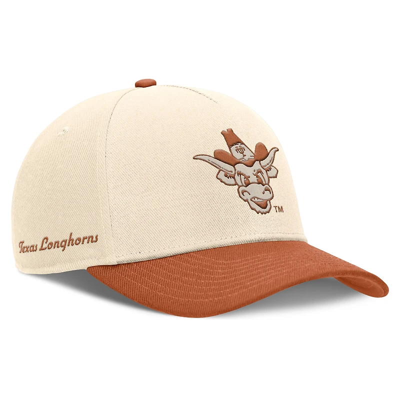Men's Nike Natural/Texas Orange Texas Longhorns Academic Rise Dri-FIT Adjustable Hat