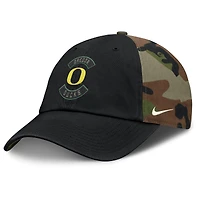 Men's Nike Black/Camo Oregon Ducks 2025 Military Appreciation Club Adjustable Hat