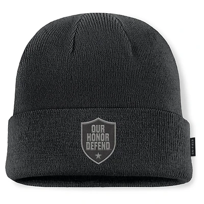 Men's Nike Black Ohio State Buckeyes 2025 Military Appreciation Cuffed Knit Hat
