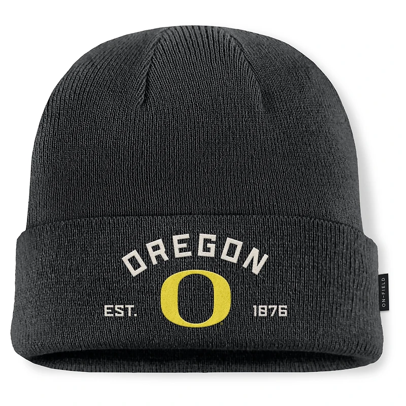 Men's Nike Black Oregon Ducks 2025 Military Appreciation Cuffed Knit Hat