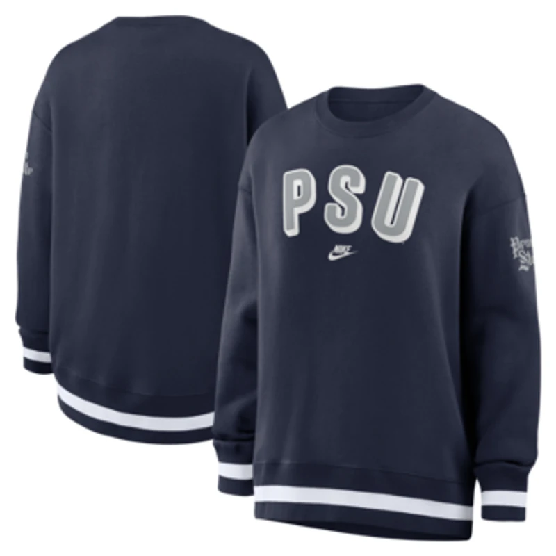 Women's Nike Navy Penn State Nittany Lions Oversized Legacy Phoenix Sweatshirt