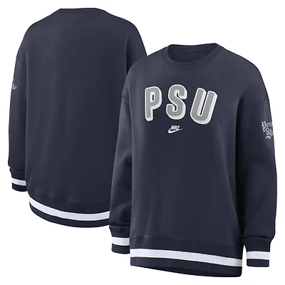 Women's Nike Navy Penn State Nittany Lions Oversized Legacy Phoenix Sweatshirt