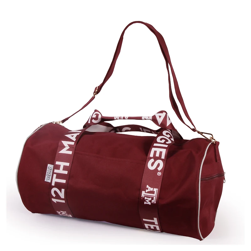 Texas A&M Aggies Round Duffel with Logoed Straps