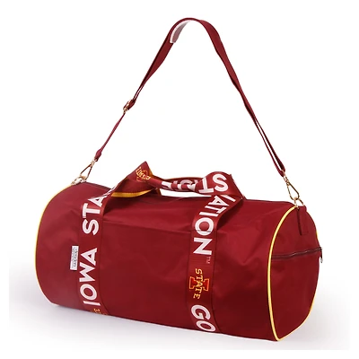 Iowa State Cyclones Round Duffel with Logoed Straps