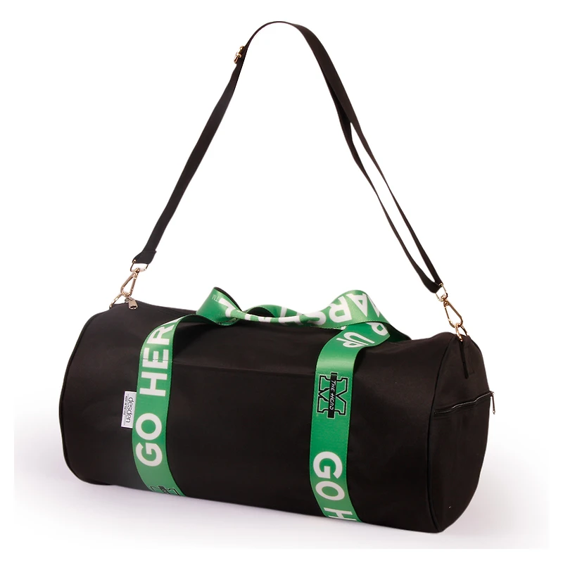 Marshall Thundering Herd Round Duffel with Logoed Straps