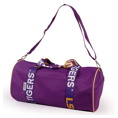 LSU Tigers Round Duffel with Logoed Straps