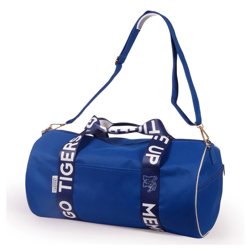 Memphis Tigers Round Duffel with Logoed Straps