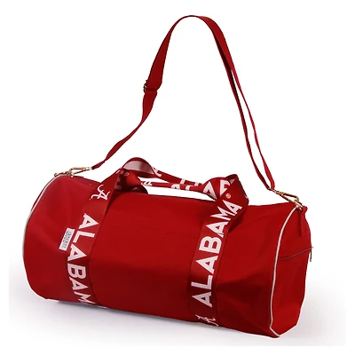 Alabama Crimson Tide Round Duffel with Logoed Straps