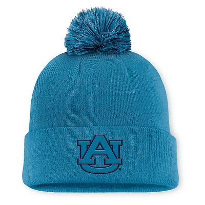 Men's Nike Turquoise Auburn Tigers Primetime Peak Campus Cuffed Knit Hat with Pom