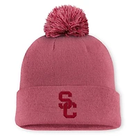Men's Nike Pink USC Trojans Primetime Peak Campus Cuffed Knit Hat with Pom