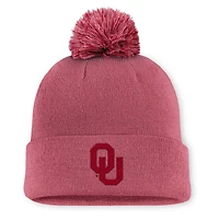 Men's Jordan Brand Pink Oklahoma Sooners Primetime Peak Campus Cuffed Knit Hat with Pom