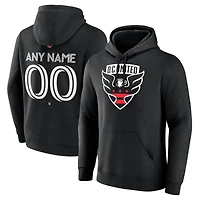 Men's Black D.C. United Custom Team Authentic Pullover Hoodie
