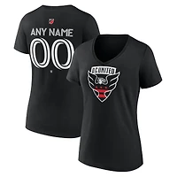 Women's Black D.C. United Custom Team Authentic V-Neck T-Shirt