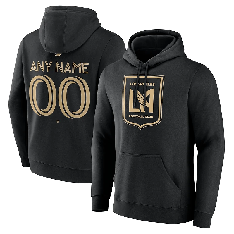 Men's Black LAFC Custom Team Authentic Pullover Hoodie