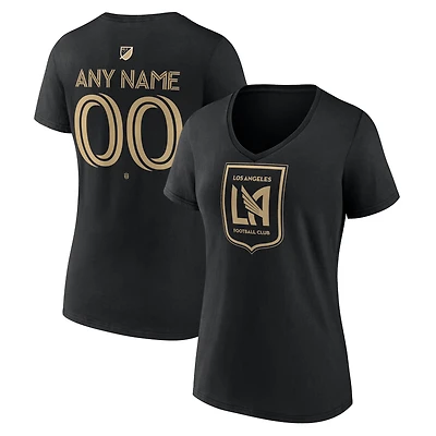 Women's Black LAFC Custom Team Authentic V-Neck T-Shirt