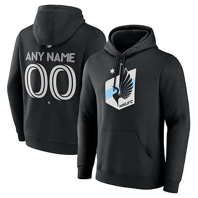 Men's Black Minnesota United FC Custom Team Authentic Pullover Hoodie