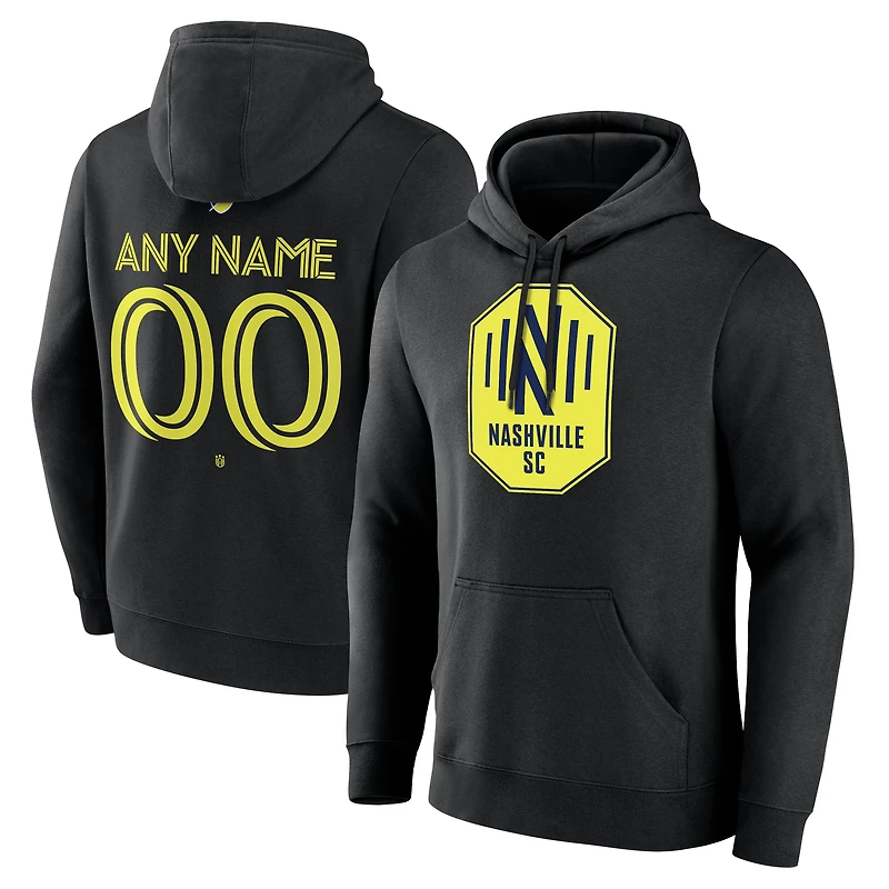 Men's Black Nashville SC Custom Team Authentic Pullover Hoodie