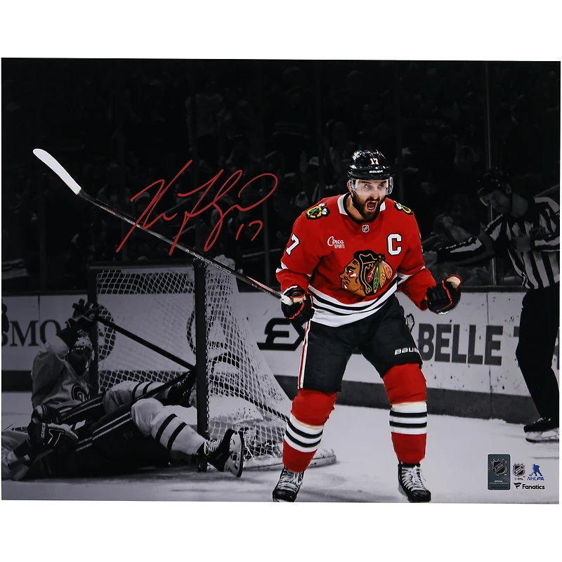 Nick Foligno Chicago Blackhawks Autographed 16" x 20" Red Jersey Celebration Spotlight Photograph